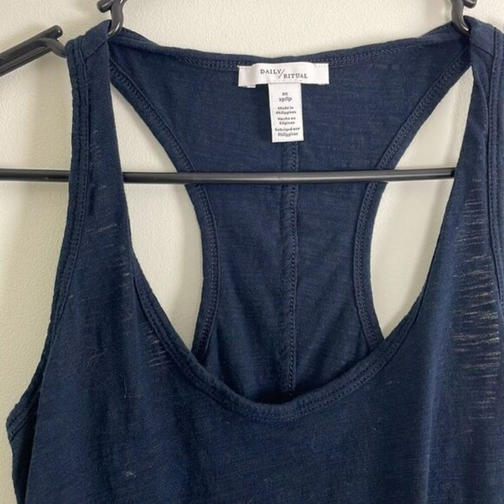 Daily Ritual Navy Tank Top - Picture 2 of 5